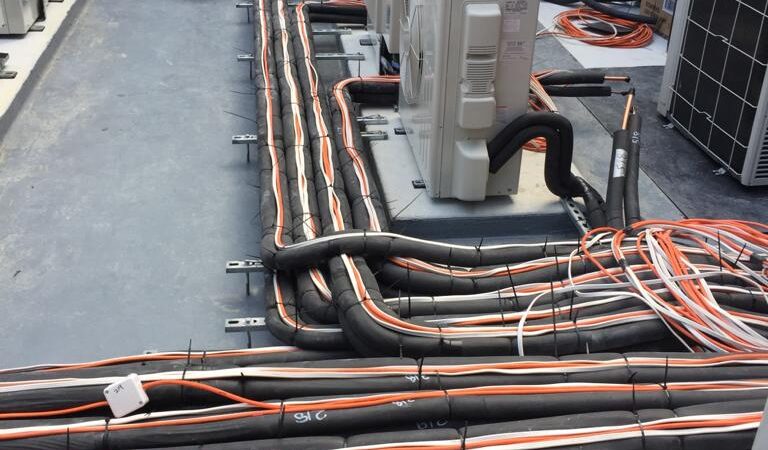 Tubes connected to Air condition machines